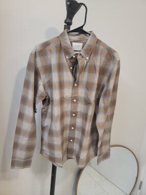 Billy Reid Casual Button Down Plaid Shirt Size Medium NWT New Multicolor